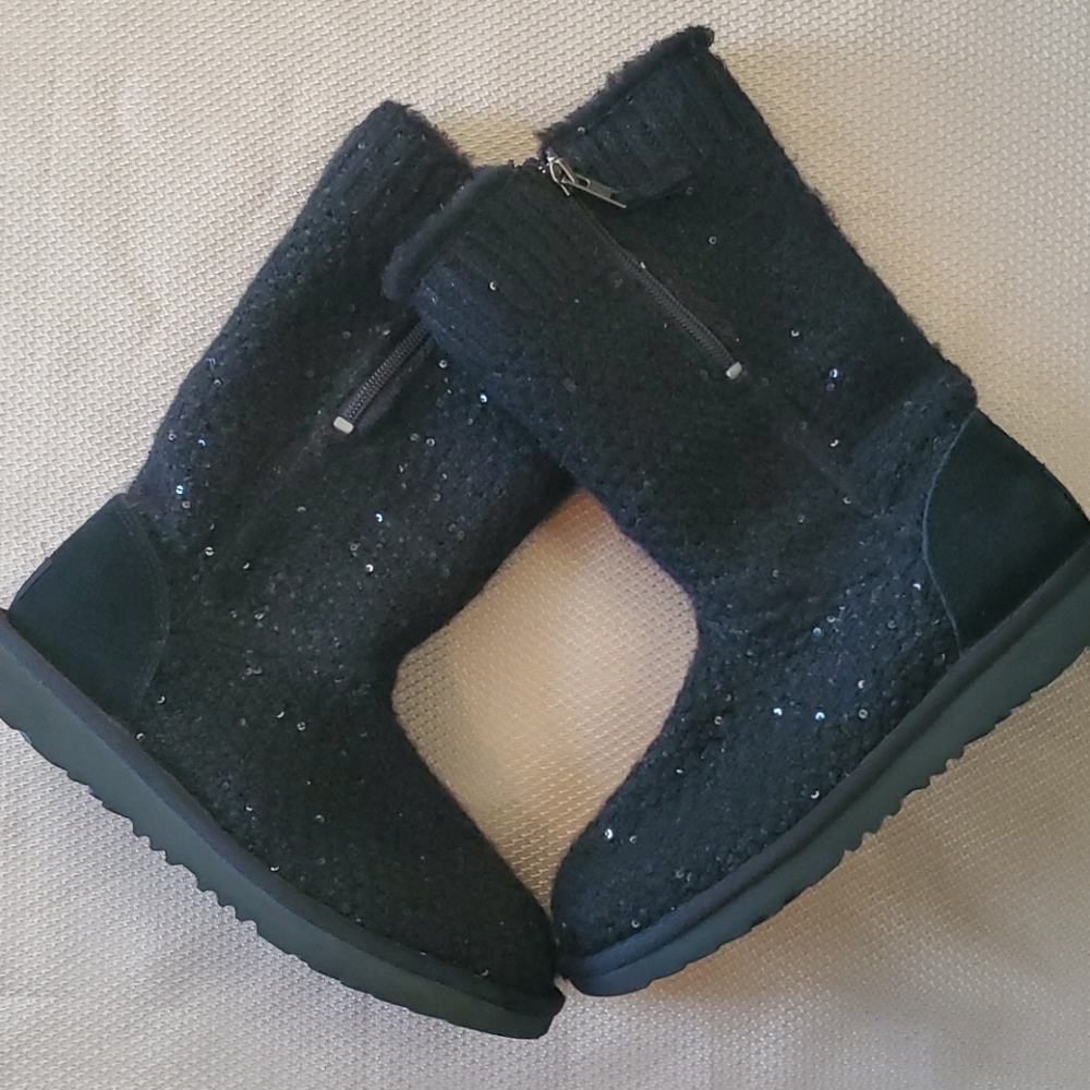 Girls Ugg Sequin Knit Boots